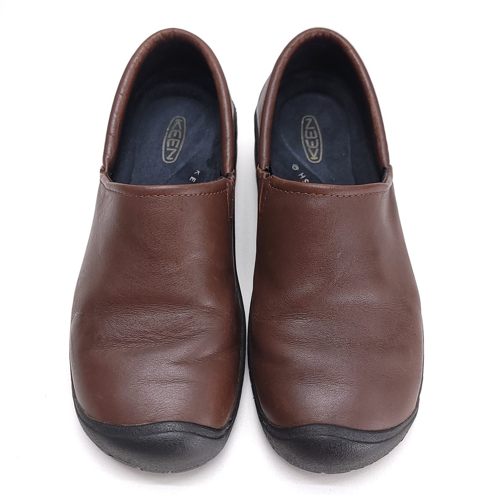 KEEN Utility PTC‎ Slip-On II Womens 7.5 Work Comfort Shoes Brown Leather - Picture 3 of 9